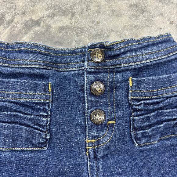 Pooh 100 Acre Collection Embroidered Blue Jeans Sz 2T Cotton Snap Button Fly - Picture 2 of 8